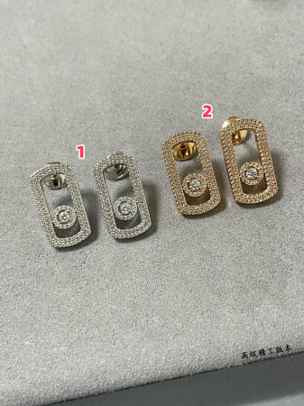 Mes1kaa large full di*m*nd moving stud earrings