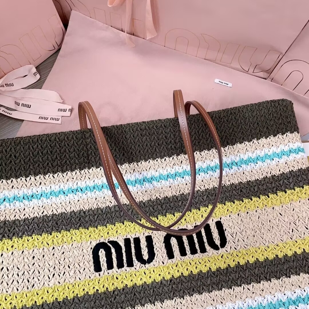 M1v M1v raffia-effect woven tote bag 40x34x16cm