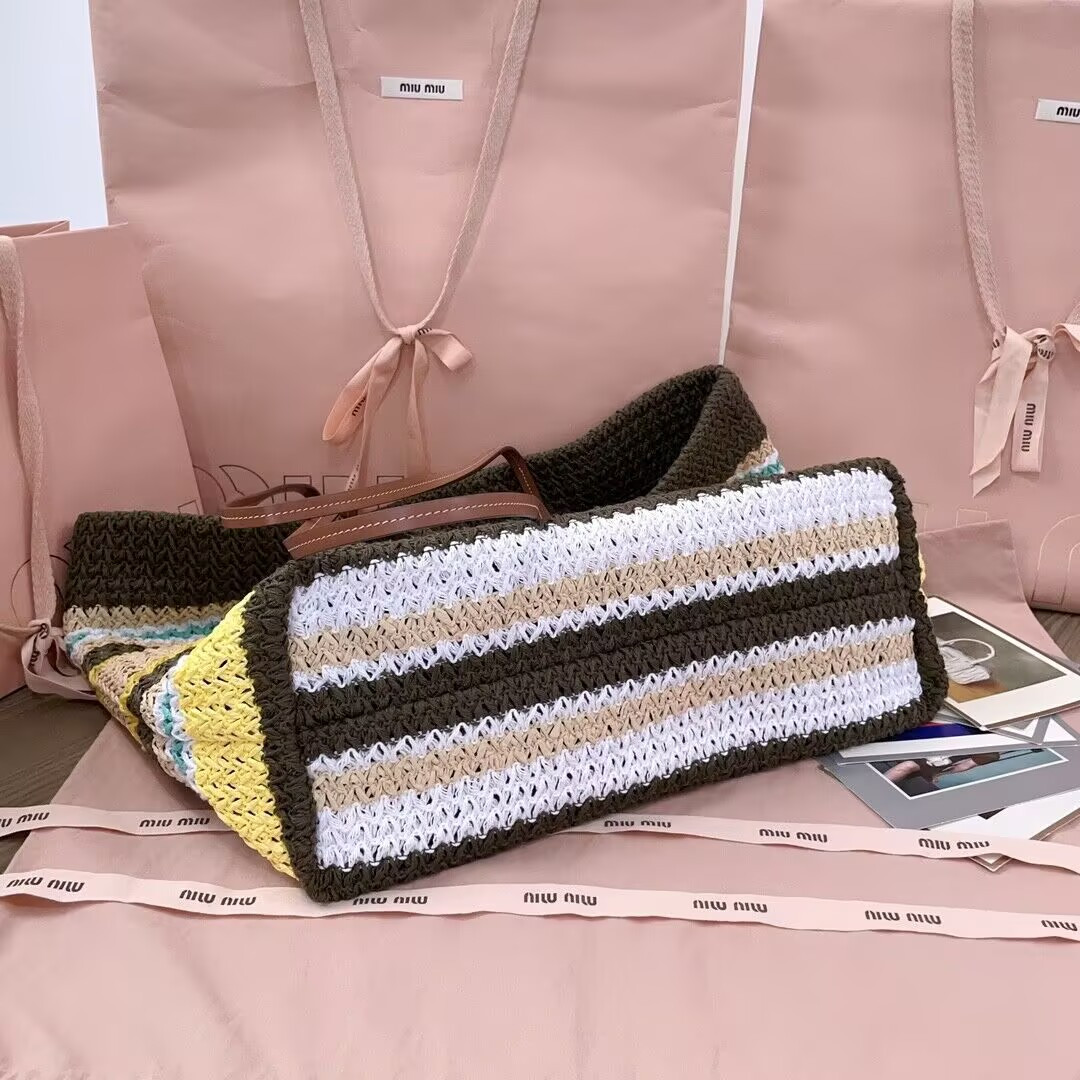 M1v M1v raffia-effect woven tote bag 40x34x16cm