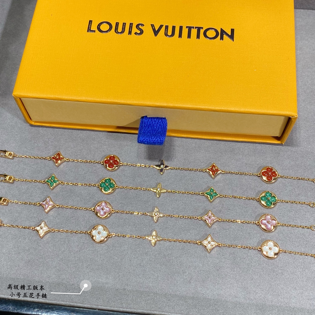 l0*is V*t0n small multi-flower bracelet