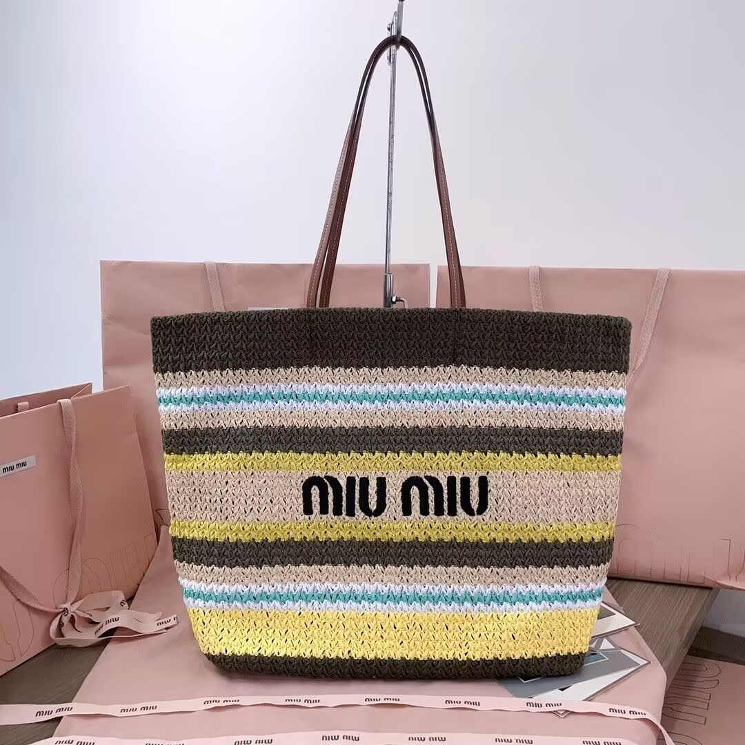 M1v M1v raffia-effect woven tote bag 40x34x16cm
