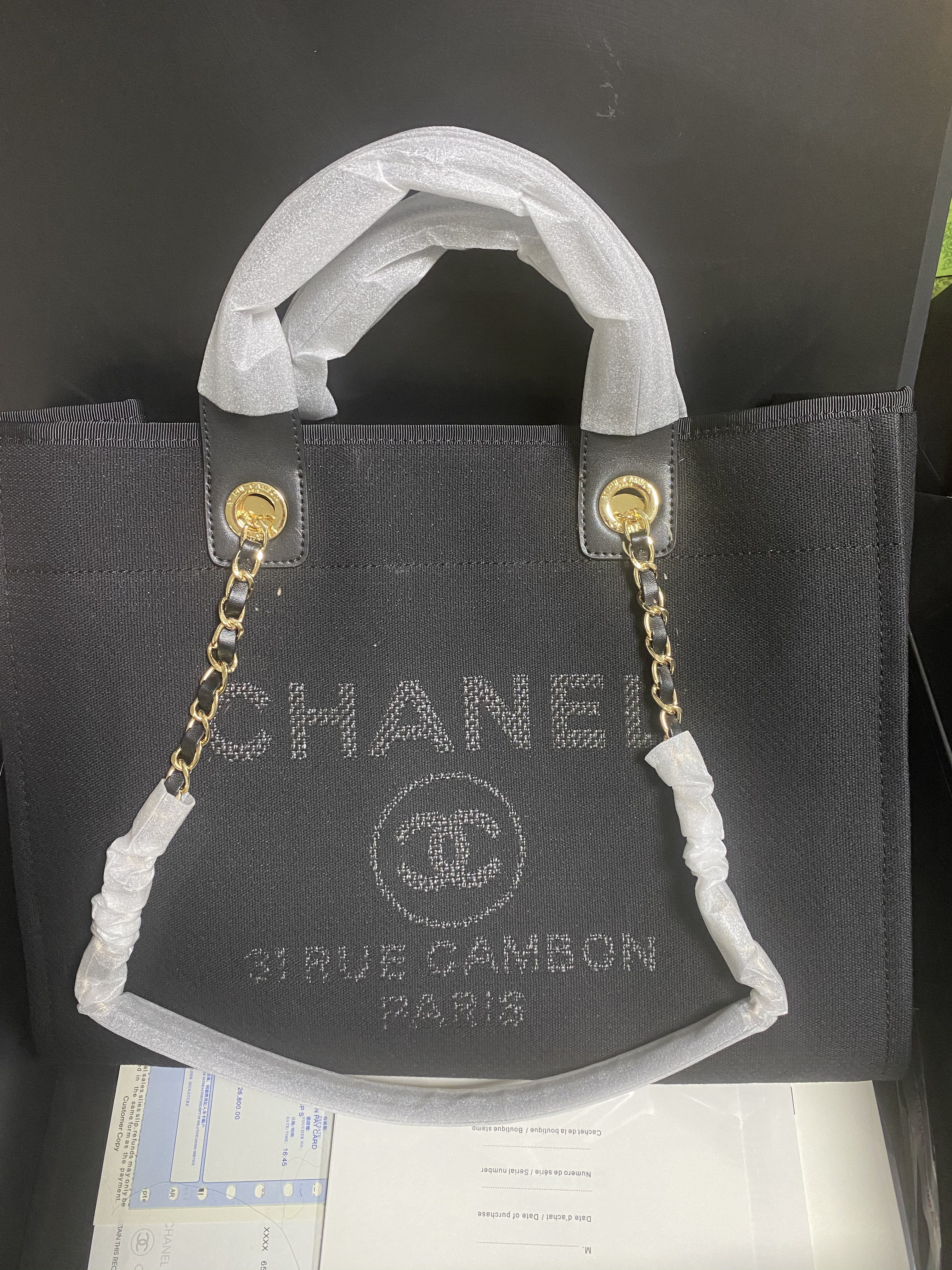 Ch*el shopping bag 30x39x22cm
