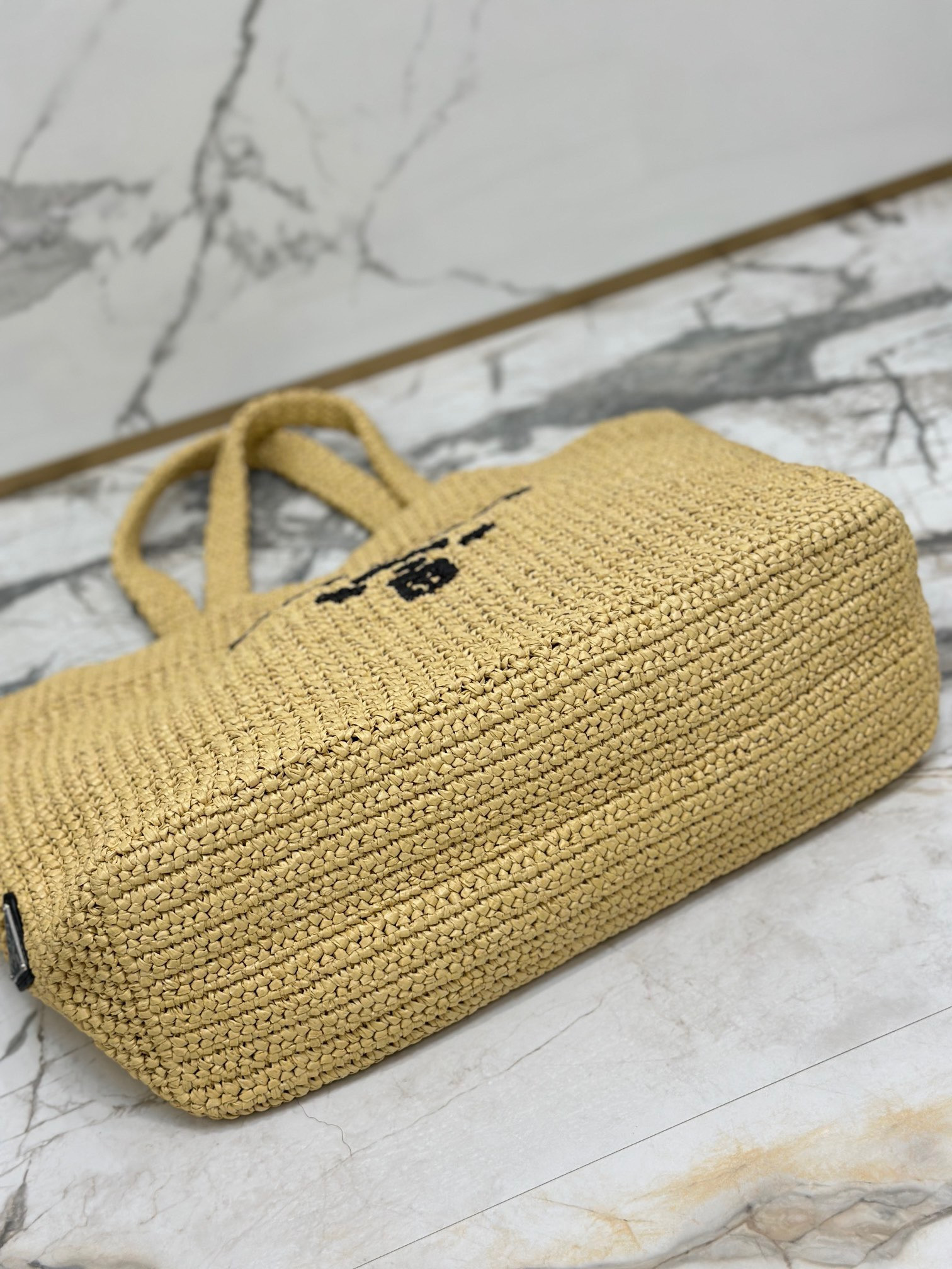 Pra*a crochet tote bag color natural