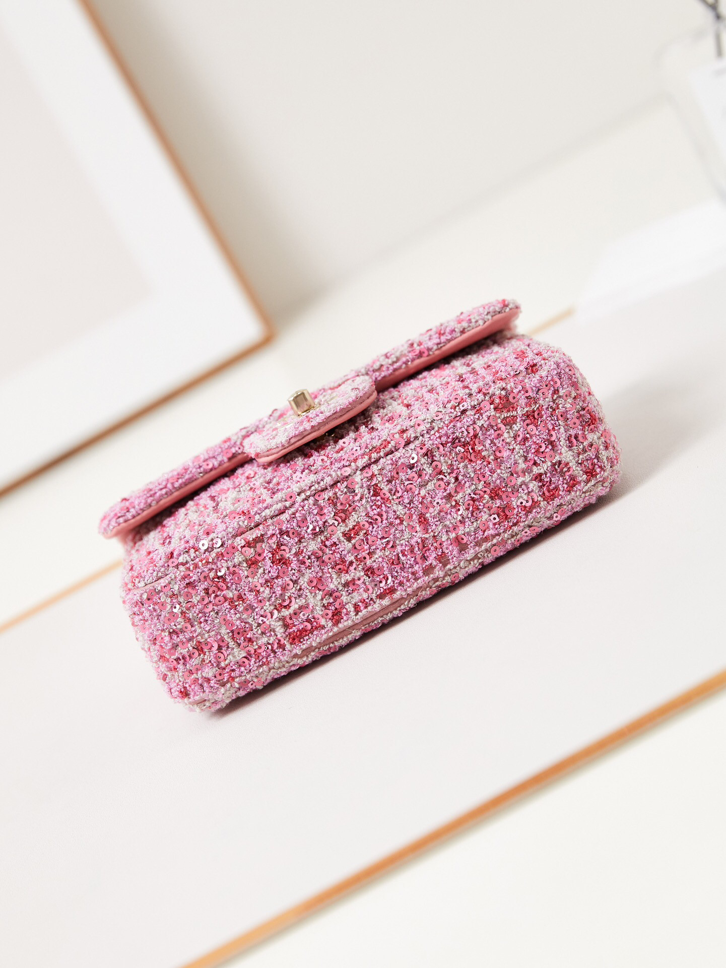 Ch*el mini cf rose gold hardware 20x15x7cm