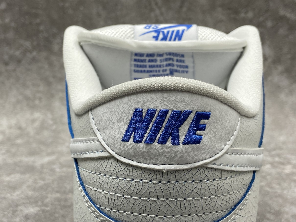 nike sb dunk low preM1vm white game royal