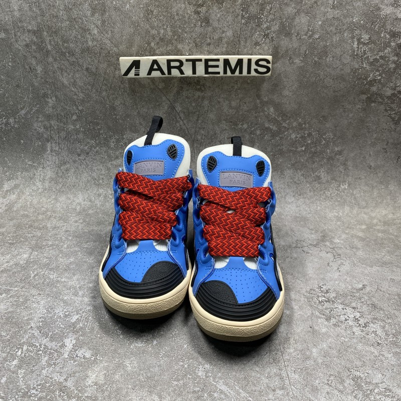 Lanu1n leather curb blue gum