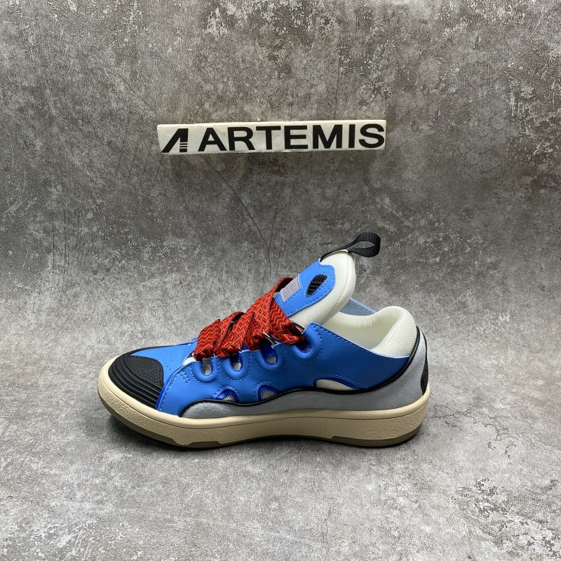 Lanu1n leather curb blue gum