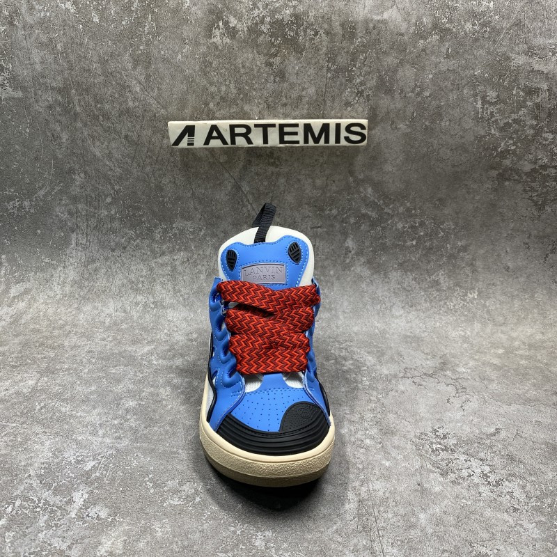 Lanu1n leather curb blue gum