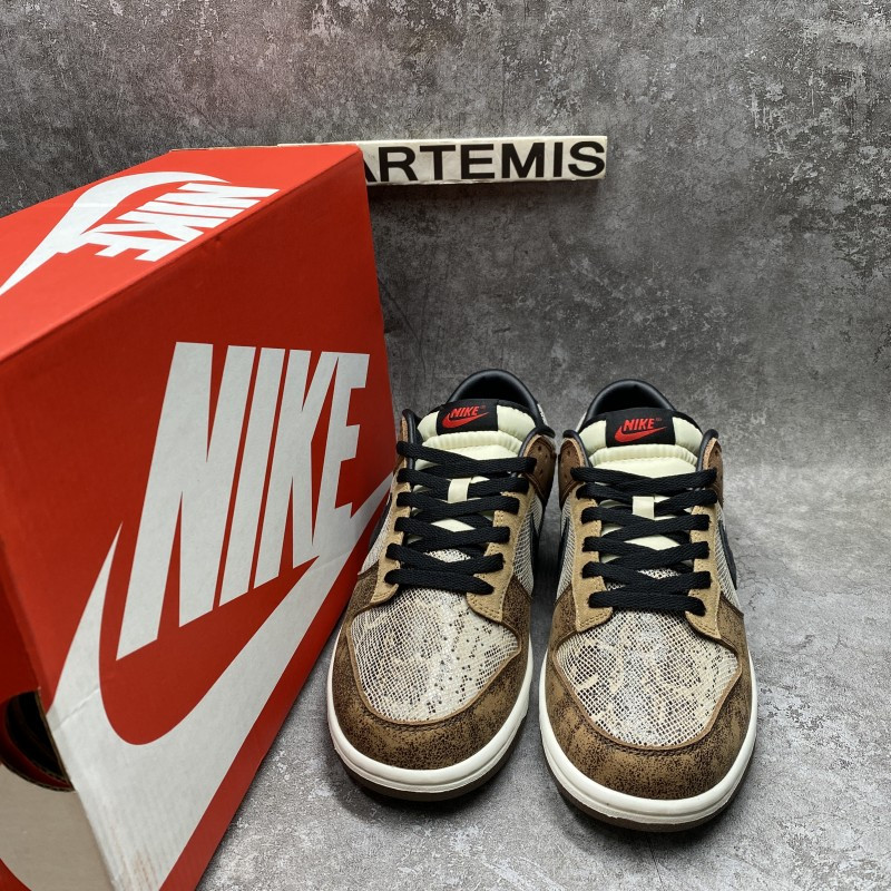 nike dunk low preM1vm co.jp brown snakeskin