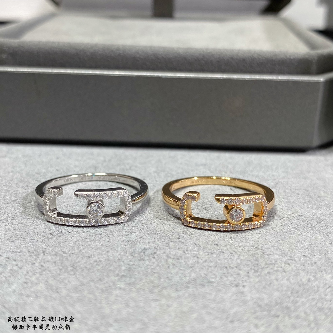 Mes1kaa half circle moving ring