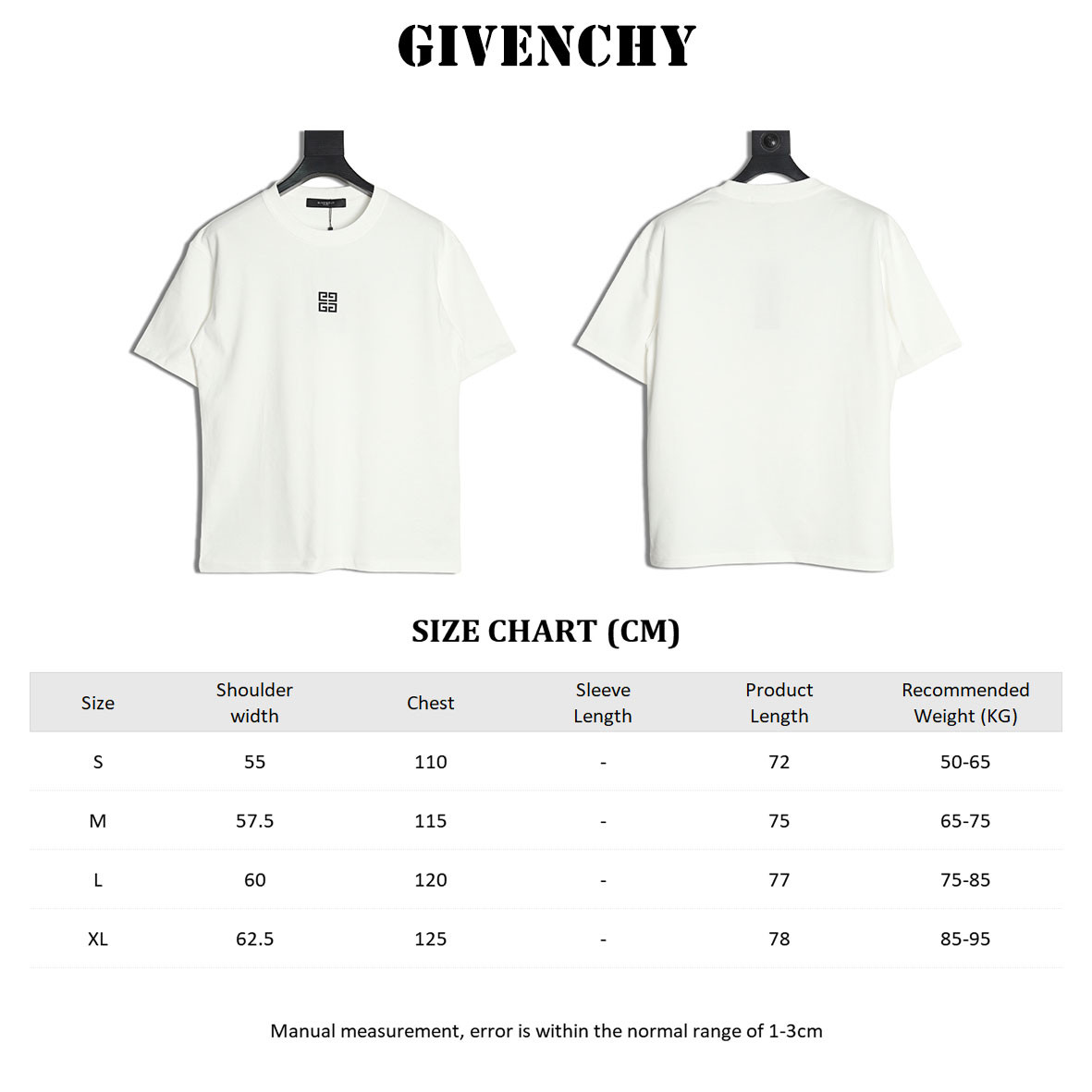 G1uenchy 25ss short-sleeved t-shirt