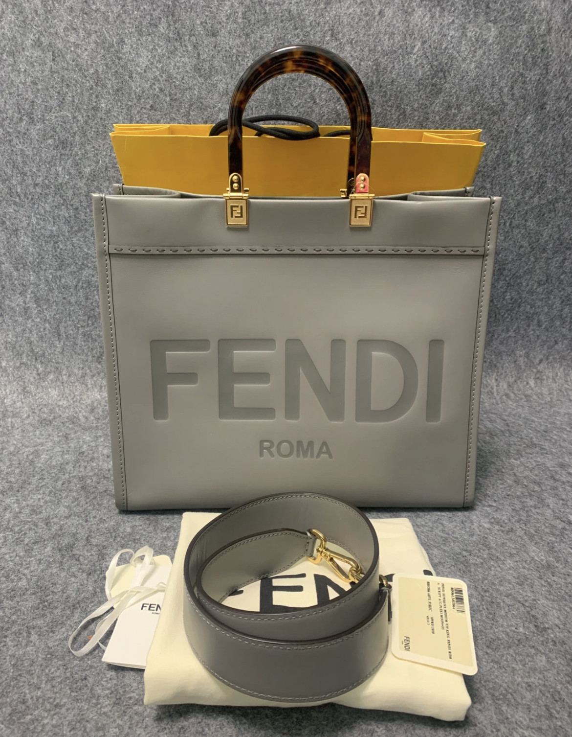 F**di sunshine medium tote shopping bag