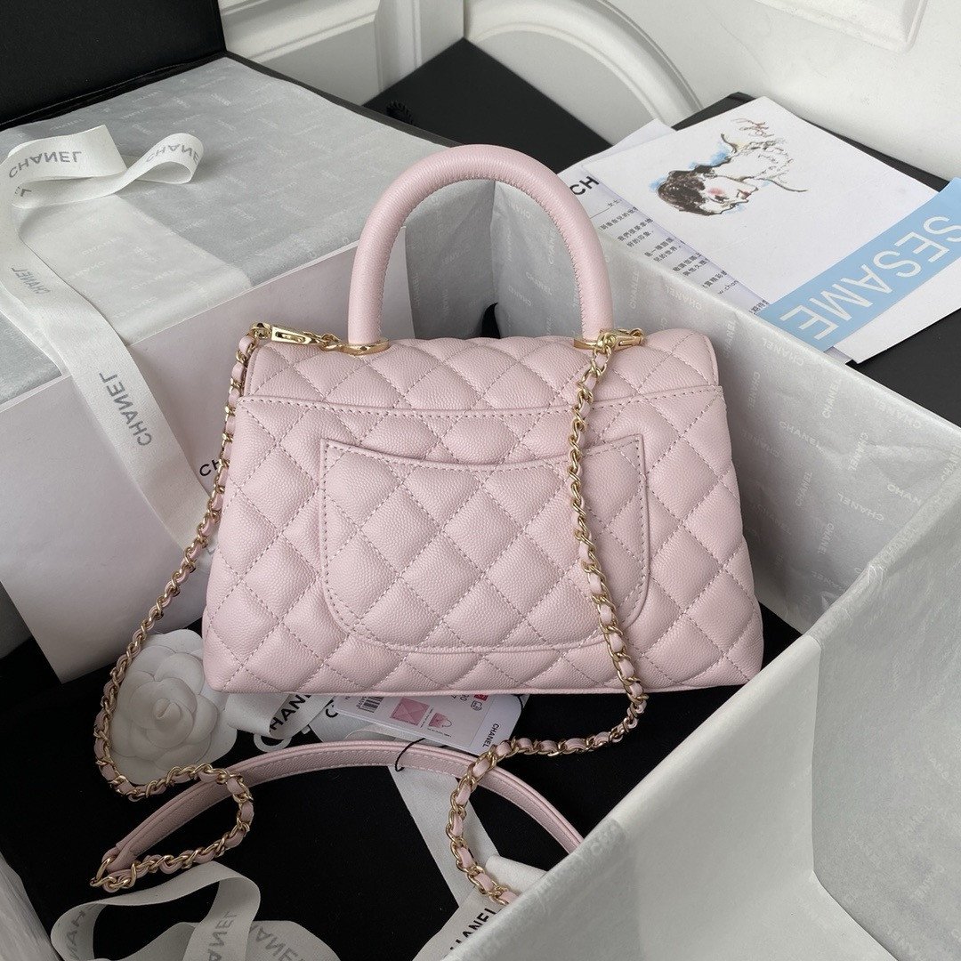 Ch*el coco handle bag 24x10x14cm