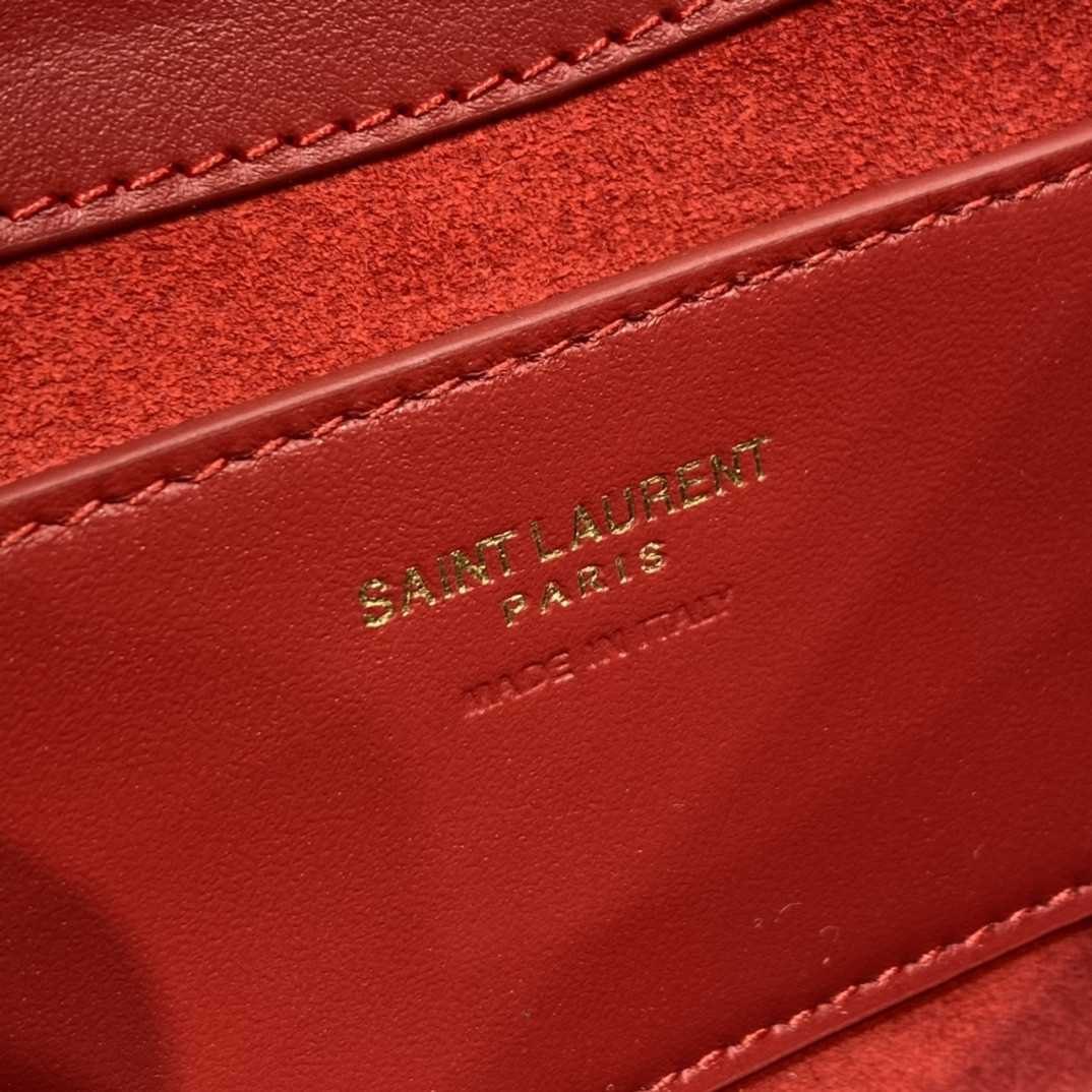 Y*L mini le 5 À 7 in smooth leather red 19 x 11.5 x 4.5 cm