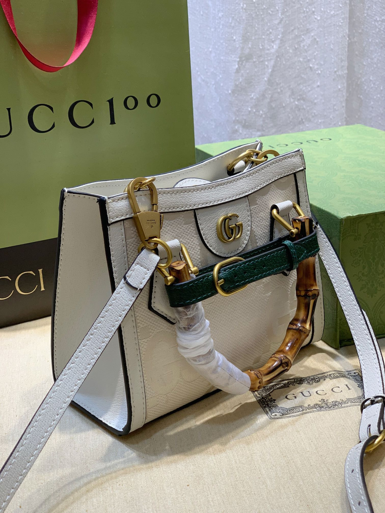 G*u*i diana mini tote bag 20w x 16h x 10d cm