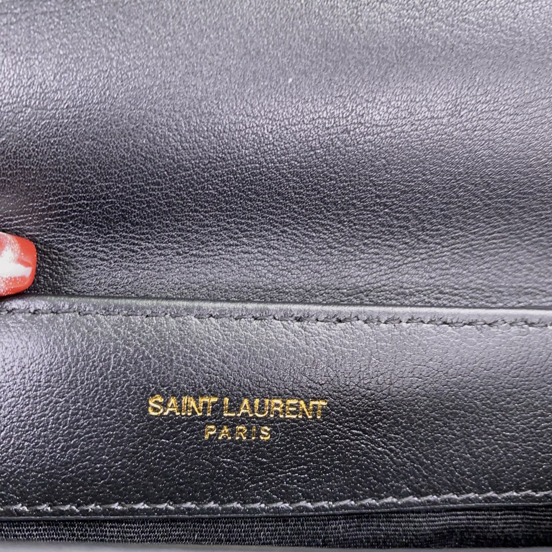 Y*L toy loulou in quilted leather black 7.9 x 5.5 x 3 inches