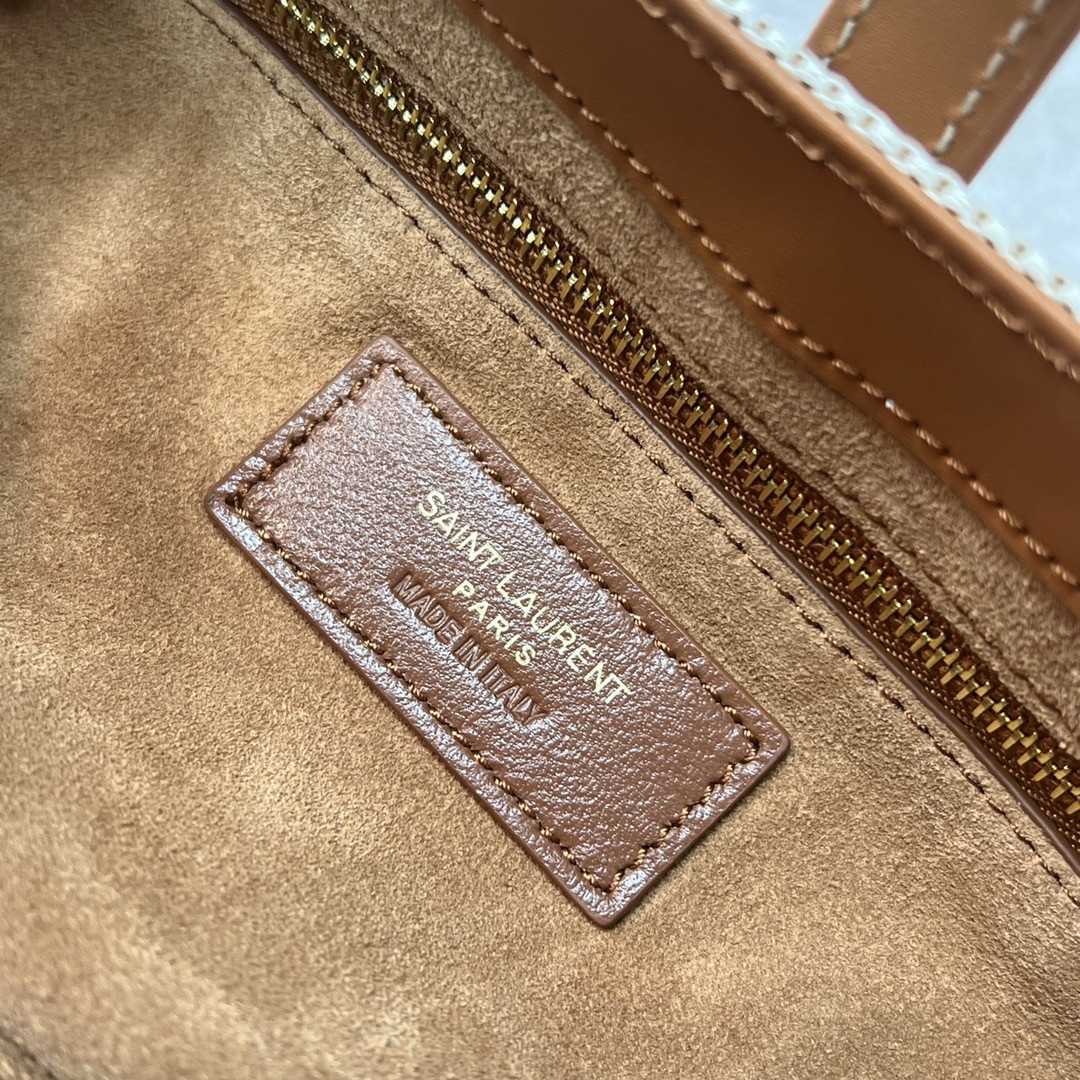 y*l le 5 À 7 in canvas and leather grege and bR1ck 9 x 6.3 x 2.5 inches