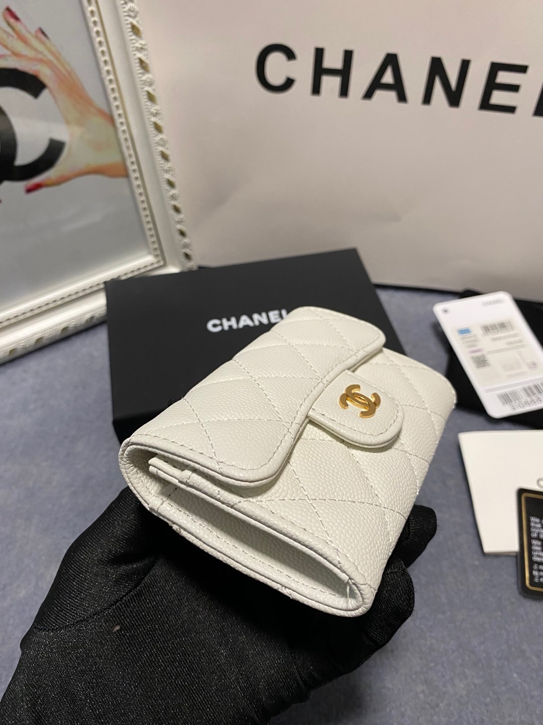 Ch*el card holder 11.3 x 7.5 x 2.5 cm