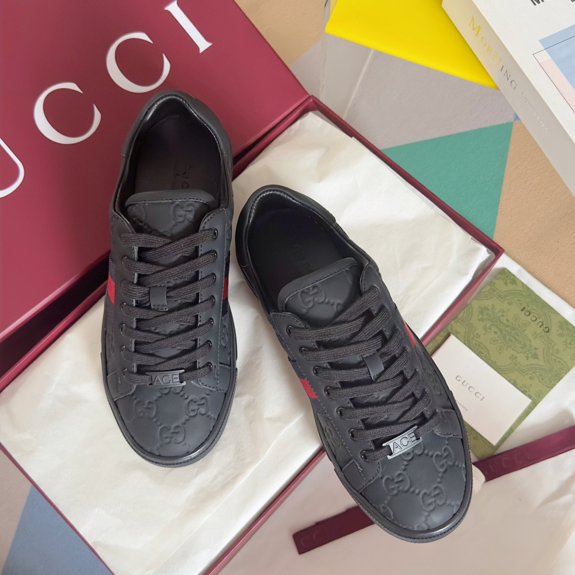 ua G*u*i ace sneaker with web