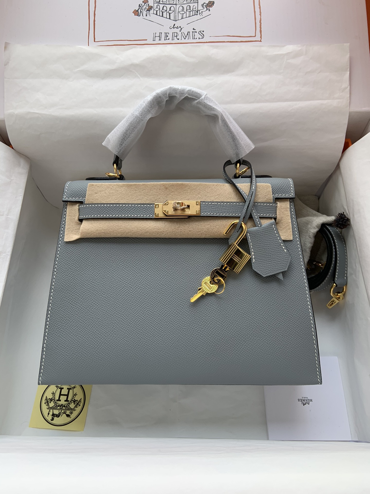 H**mes Kelly Gold-tone Hardware 25 28