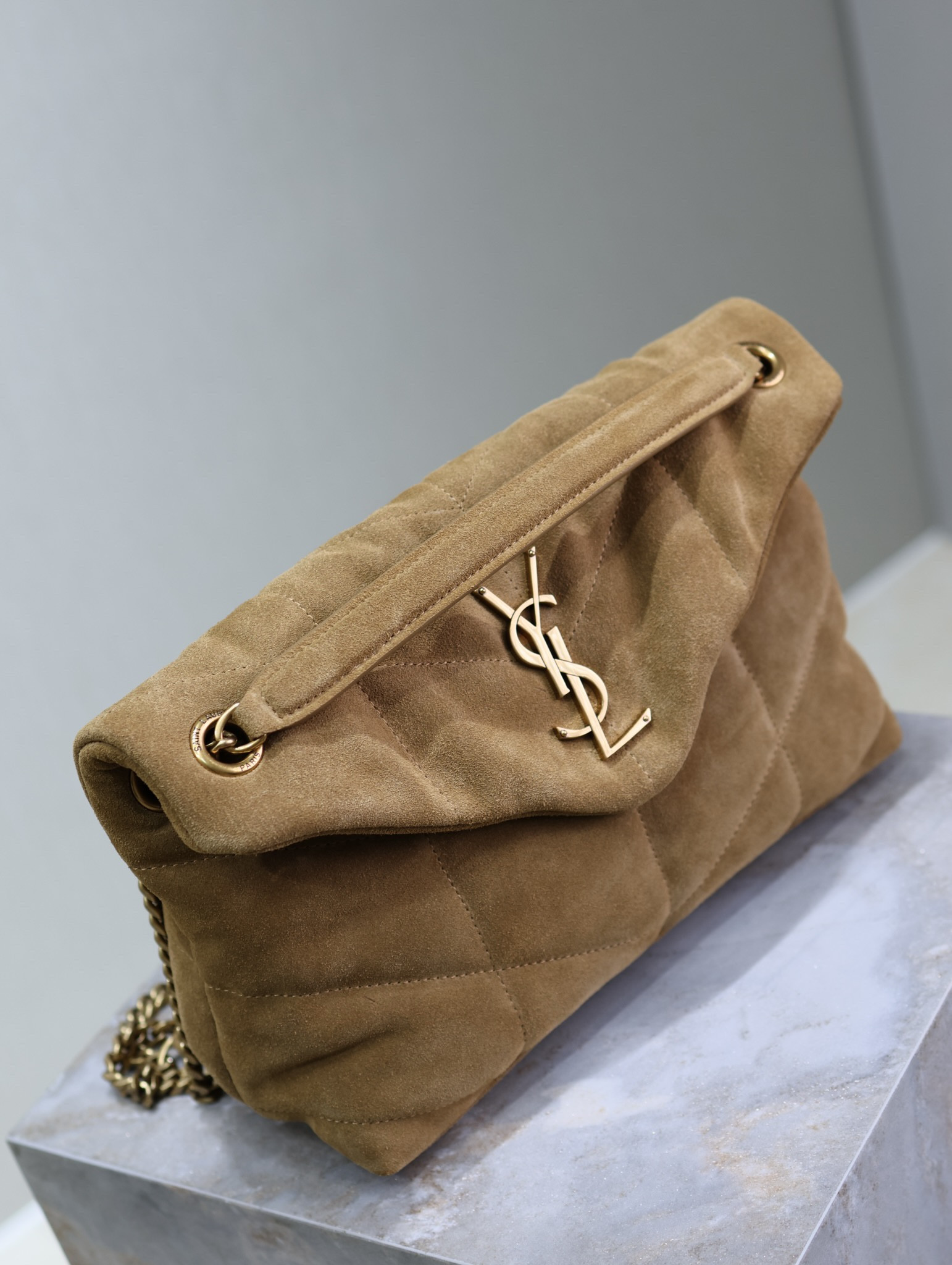 Y*L loulou small puffer (suede)  29 x 17 x 11cm