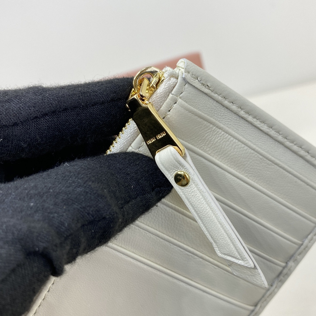 M1v M1v matelassé nappa leather card holder 8x15cm