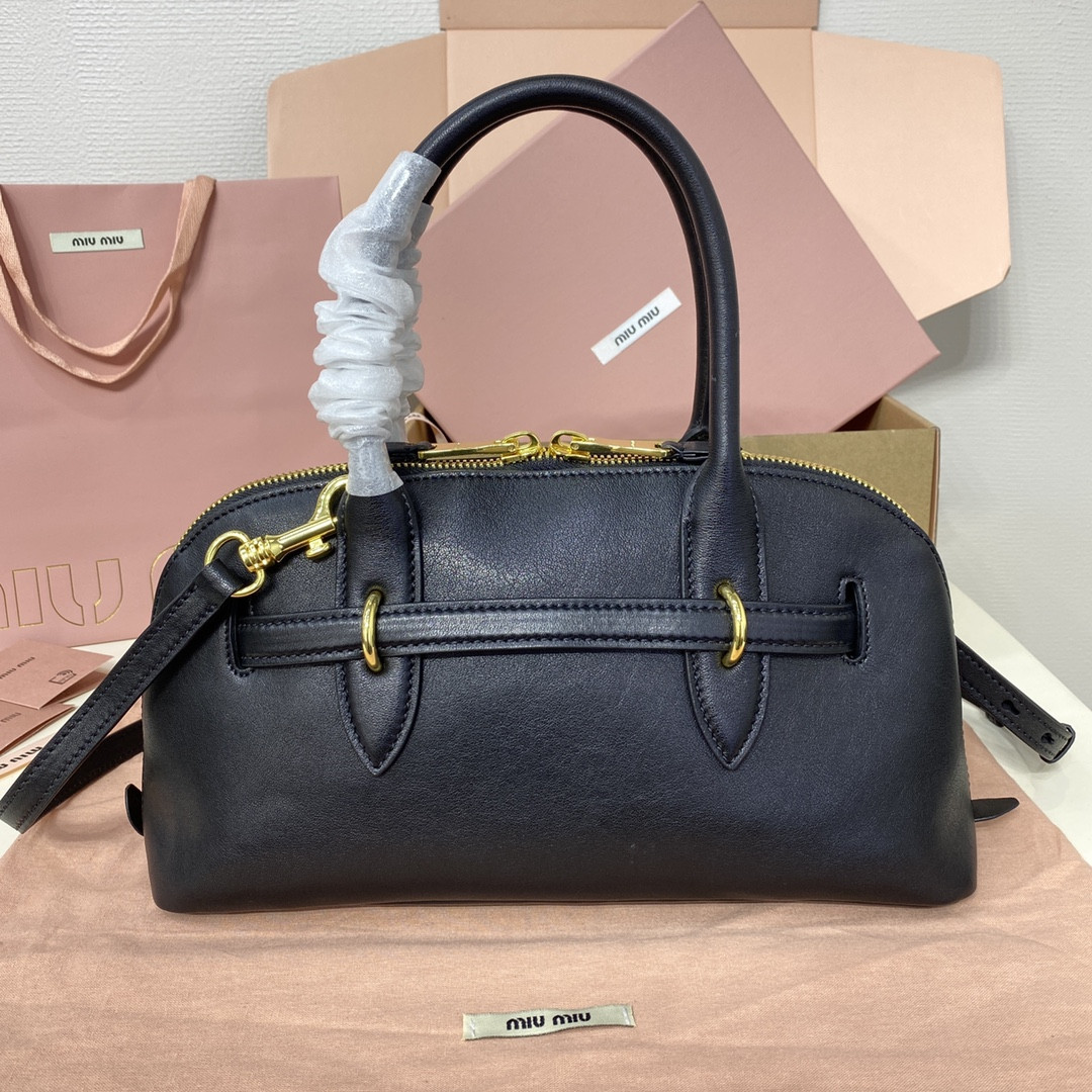 M1v M1v aventure nappa leather top-handle bag 17x33x11cm