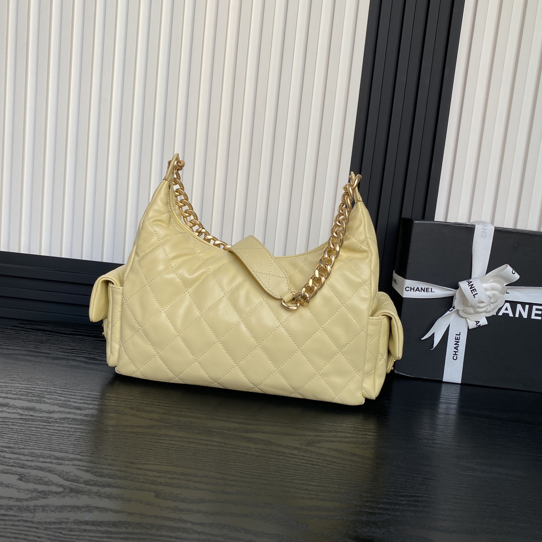 Ch*el 25c maxi hobo bag 27×35×18cm