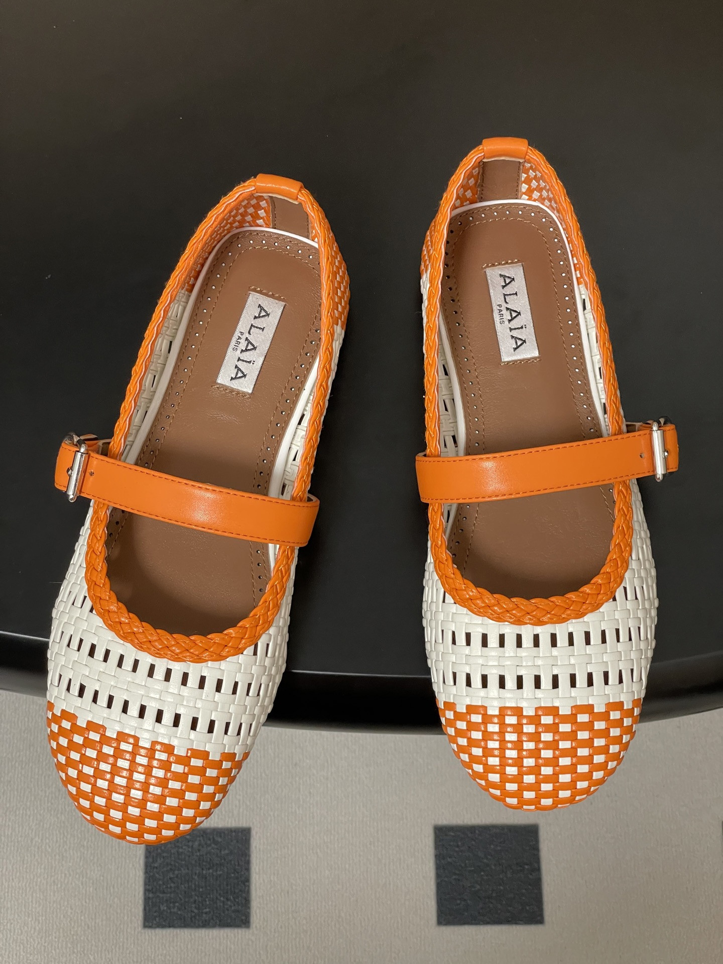 ua alaïa hollow woven mary jane flats(cusT0mized size 7-10 days production time)