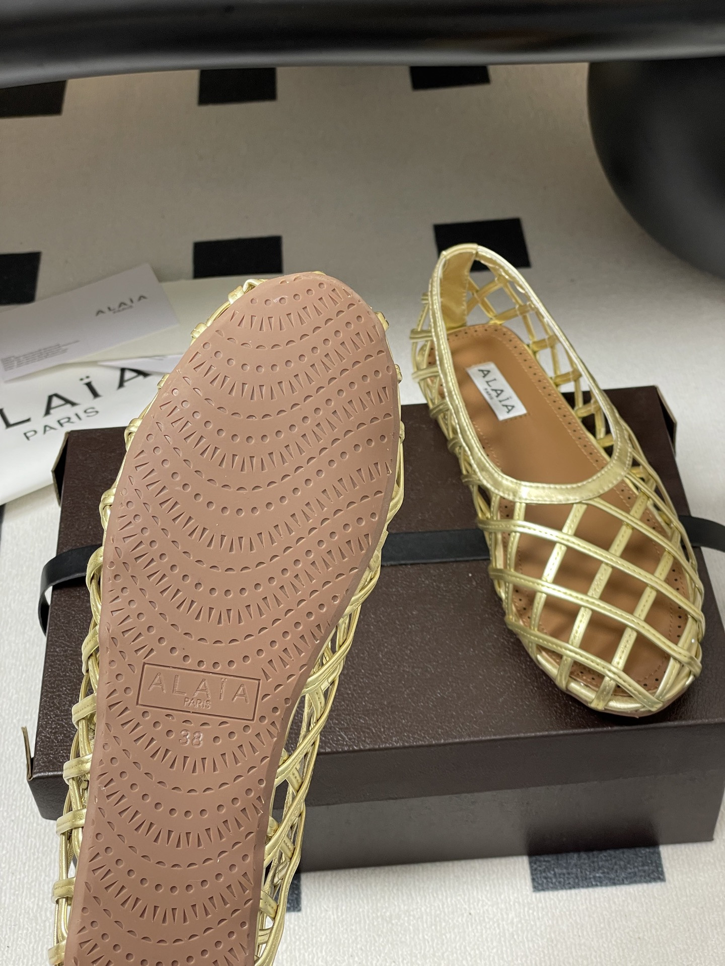 ua alaïa cage ballet flats(cusT0mized size 7-10 days production time)