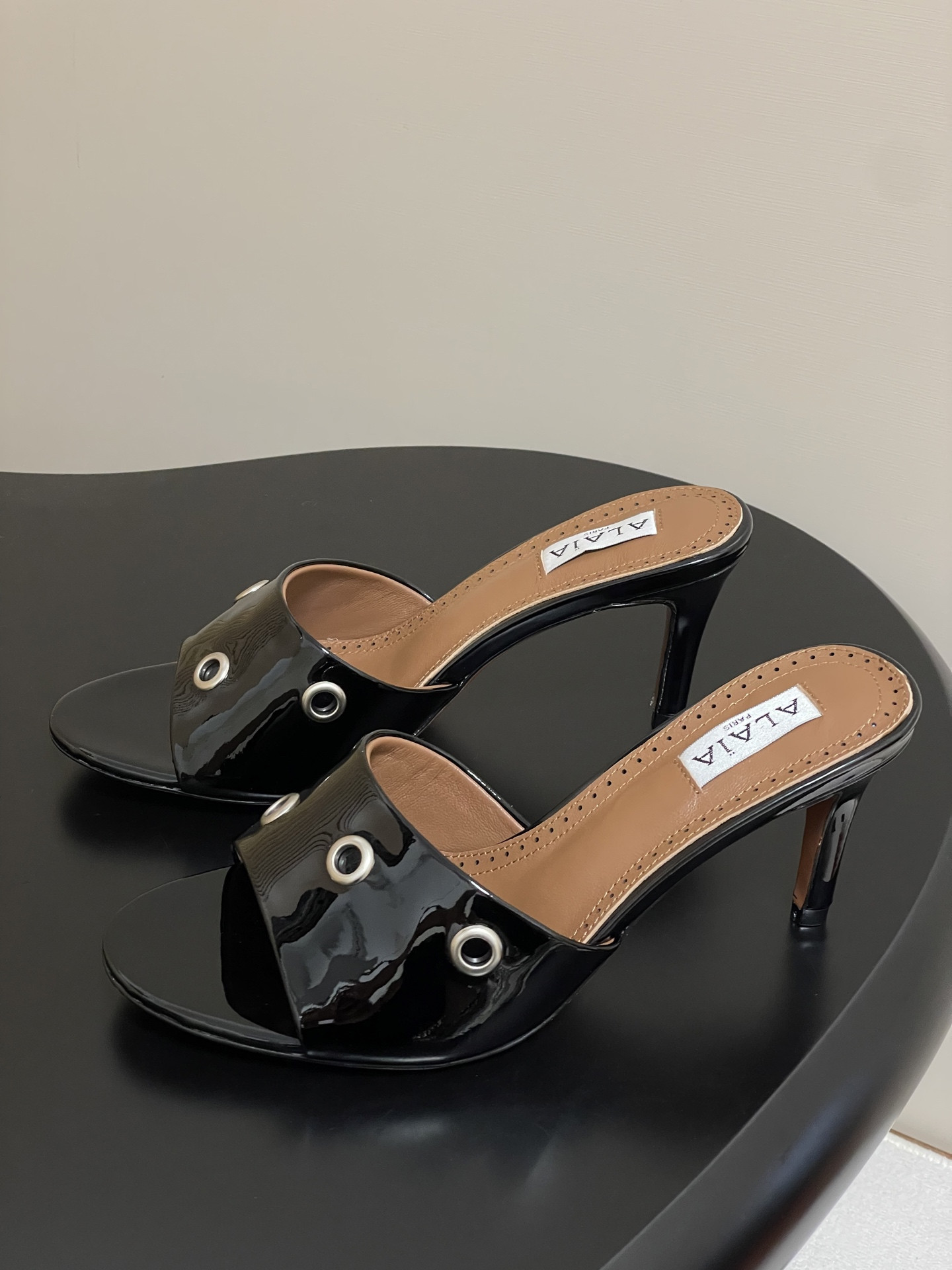 ua a1a1a ring eyelets slippers 7cm heel(cusT0mized size 7-10 days production time)