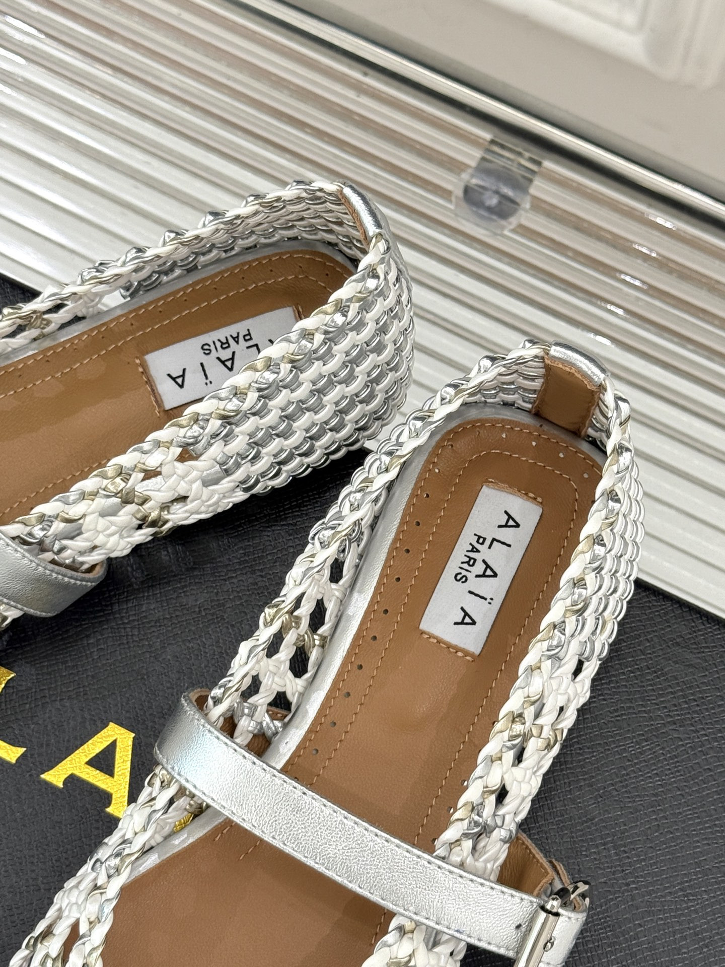 ua alaïa hollow woven mary jane flats(cusT0mized size 7-10 days production time)