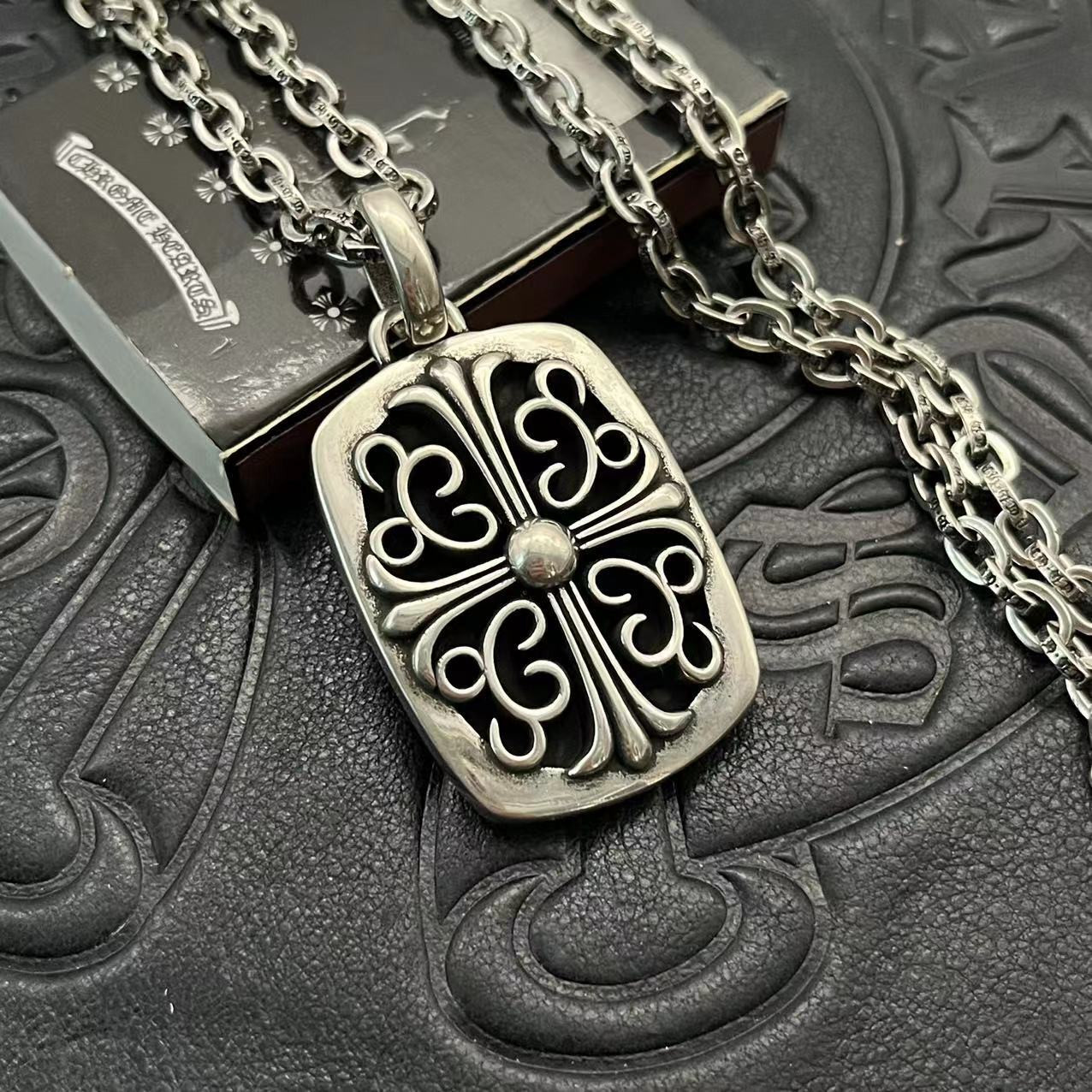 Ch*0me He**ts Vine Cross Necklace