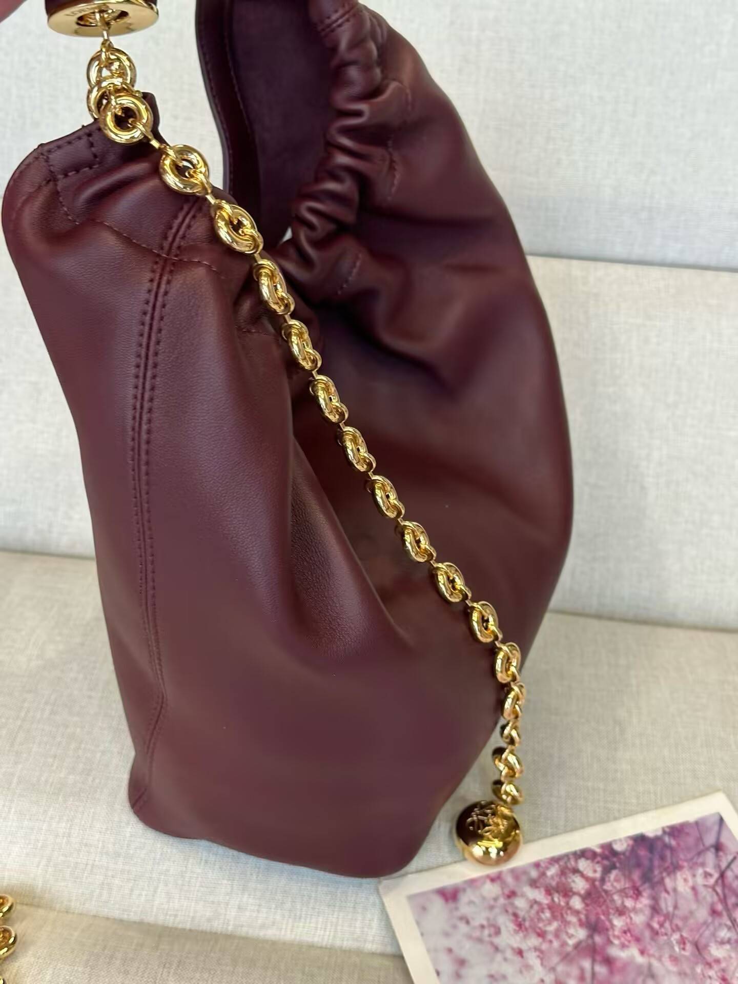 L0ew* small squeeze bag in mellow nappa lambskin 29x10.5x24cm