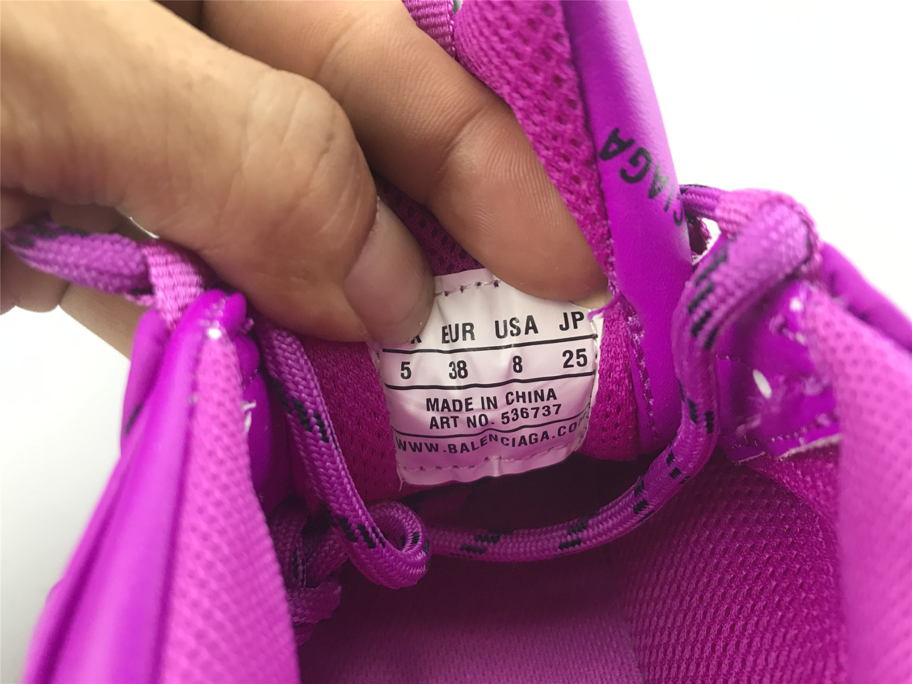 UA TRIPLE S CLEAR SOLE SNEAKER LETTER PLUM RED