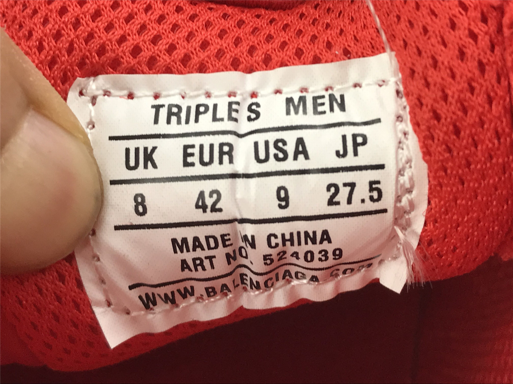 UA TRIPLE S LETTER BRIGHT RED