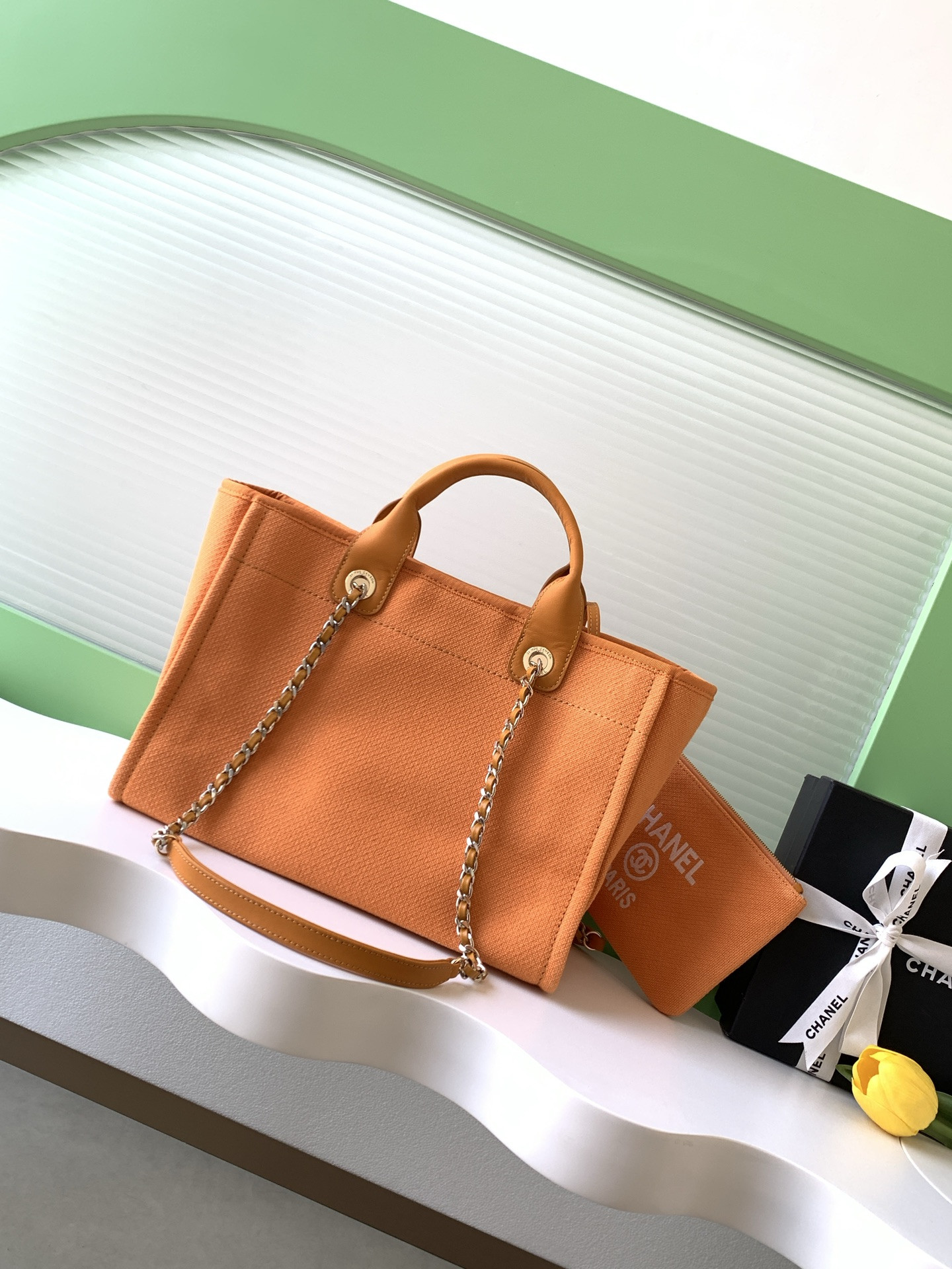Ch**el deauville tote shopping bag 33x22x13cm