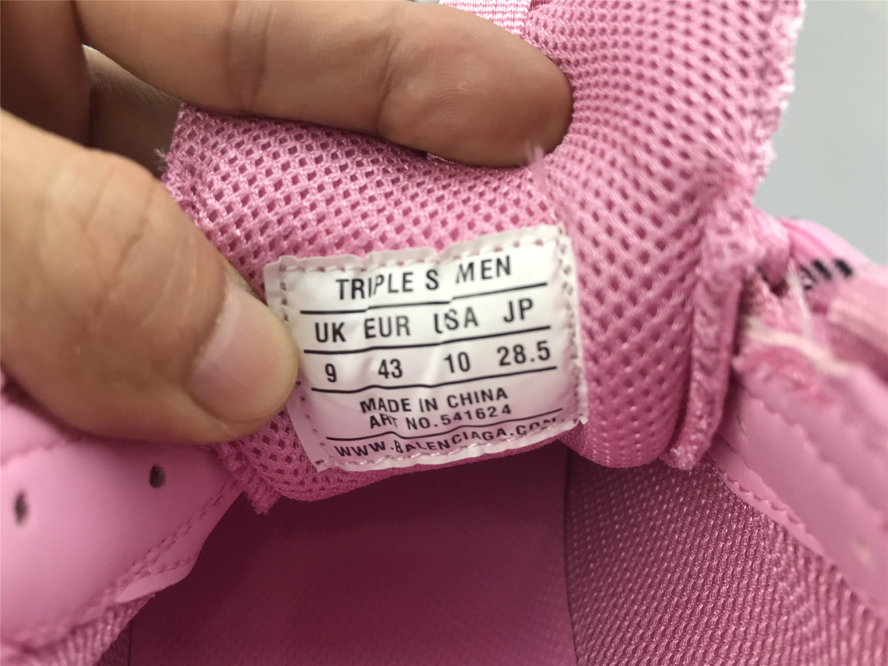 UA TRIPLE S CLEAR SOLE SNEAKER PINK