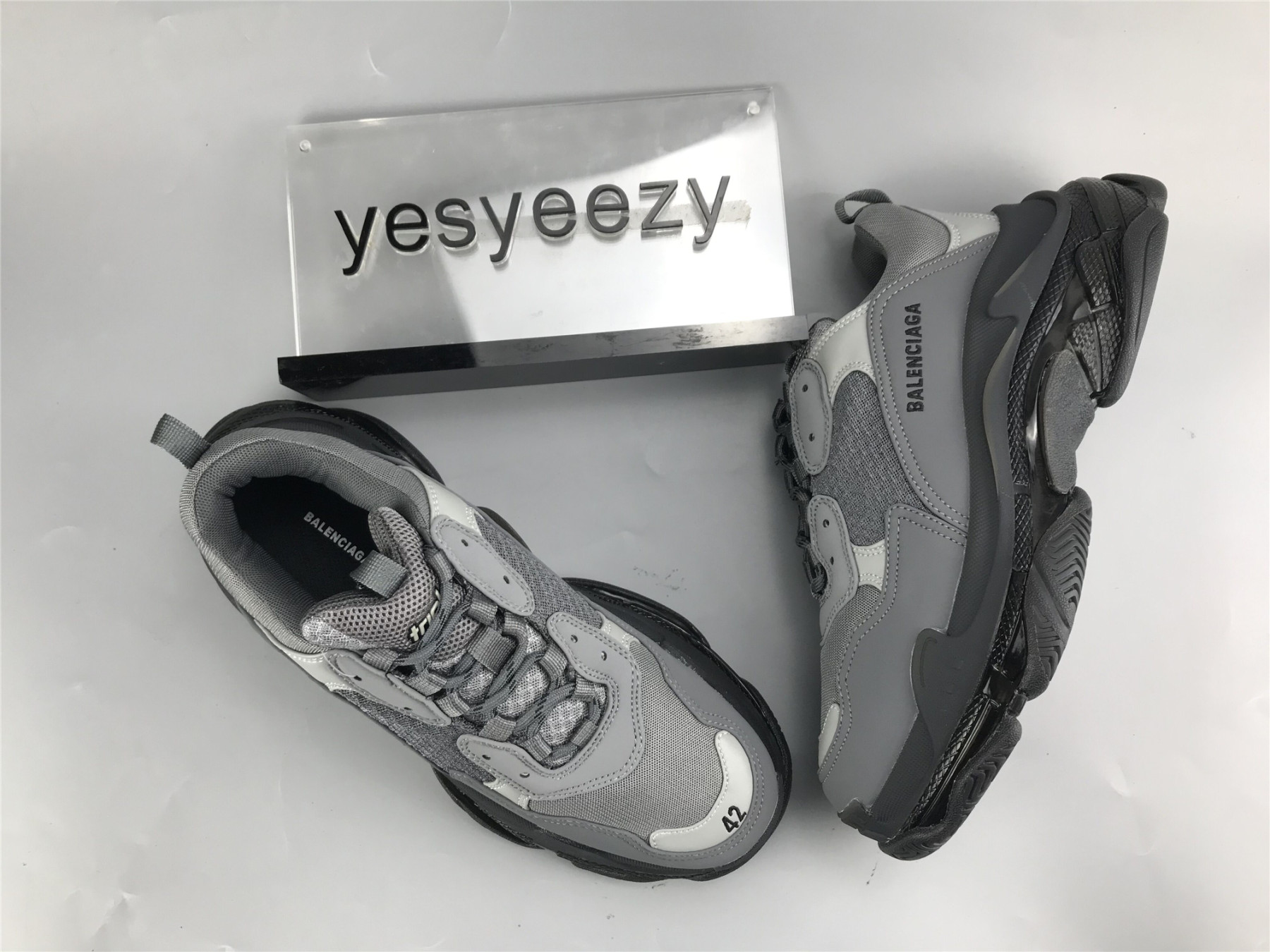UA TRIPLE S CLEAR SOLE SNEAKER BLACK ASH