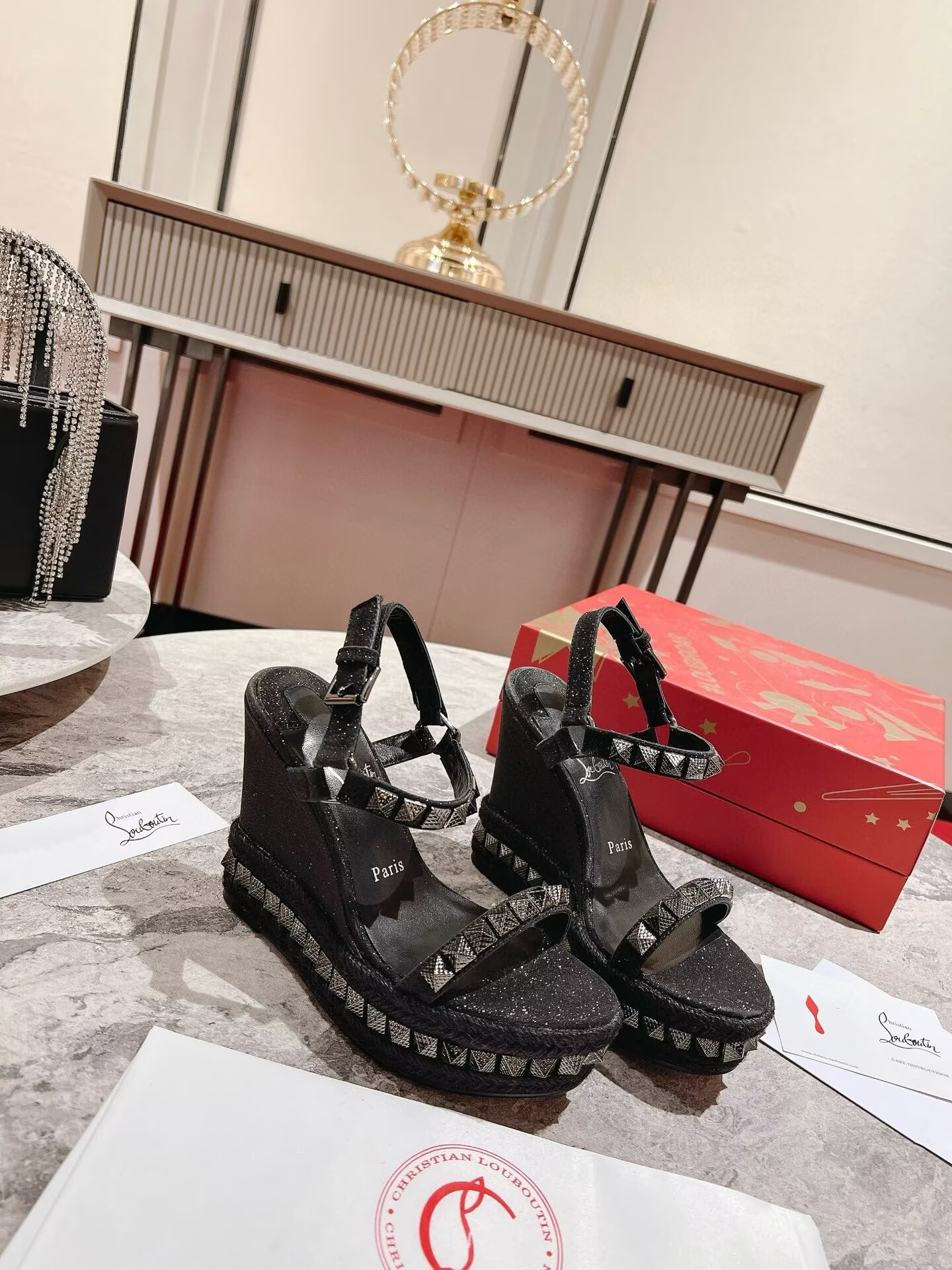 ua Chr1st1an louboutin pyraclou 120 mm espadilles