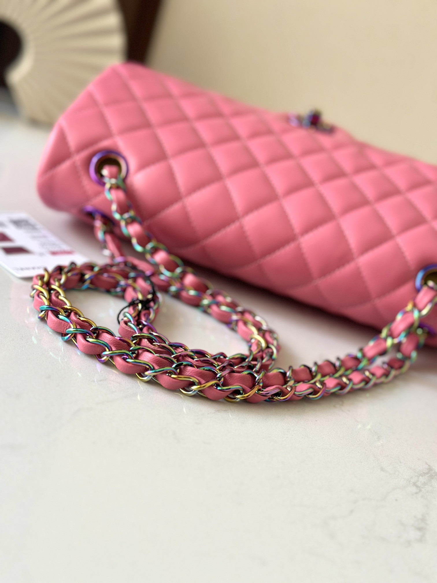 Ch**el classic flap handbag cf 25.5x15x6cm