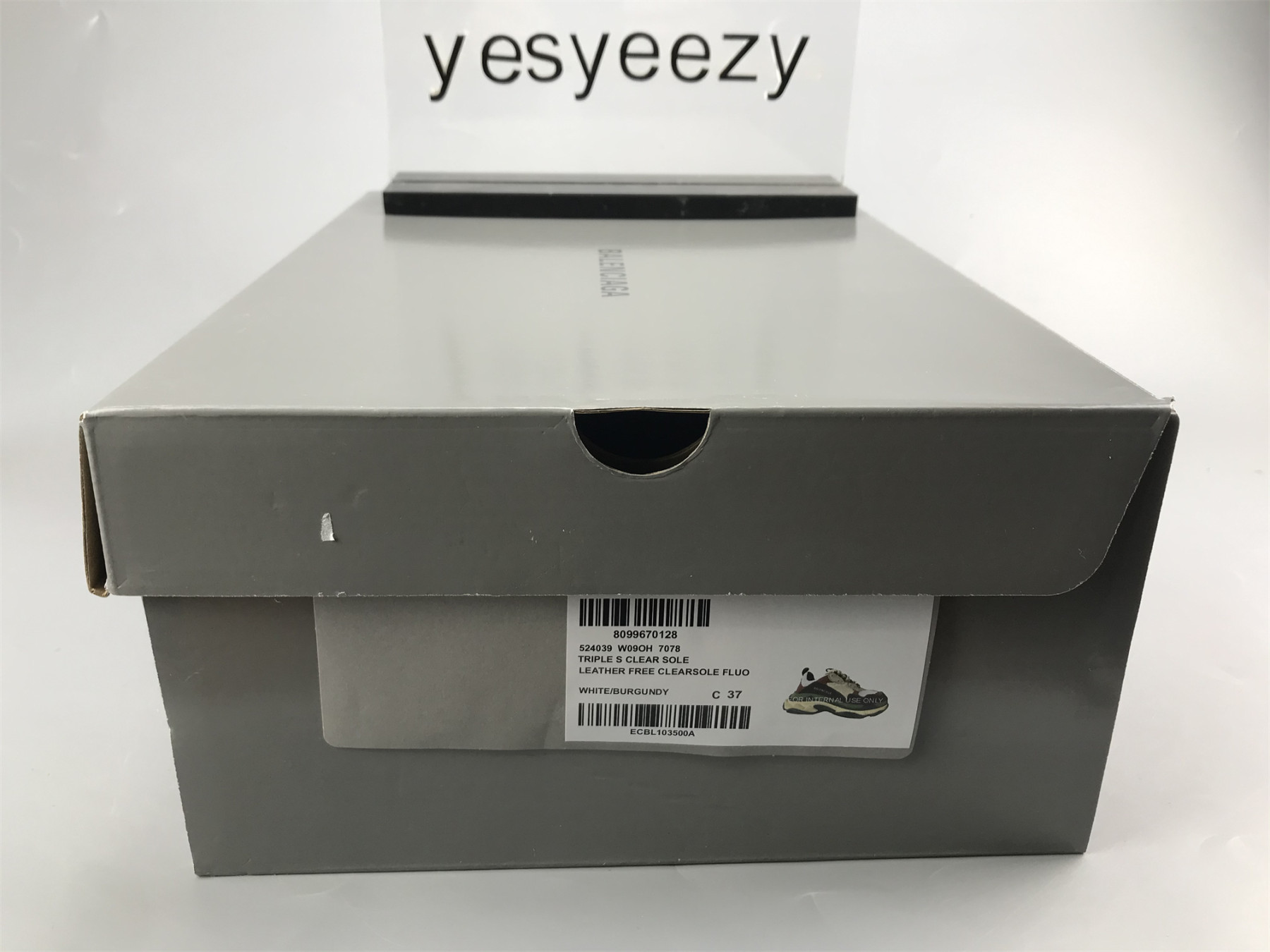 UA TRIPLE S CLEAR SOLE WHITE BURGUNDY