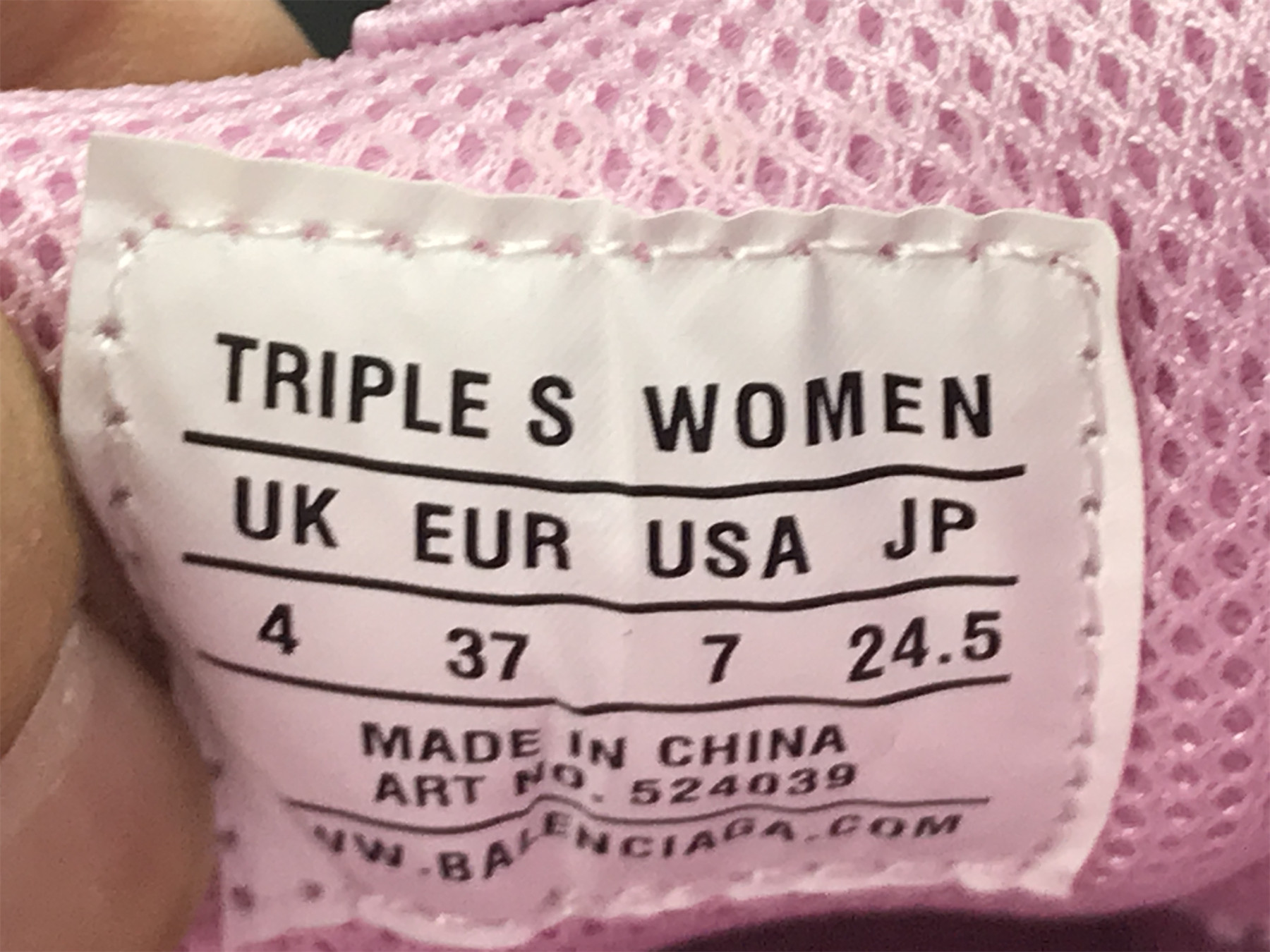 UA TRIPLE S SNEAKER GODDESS POWDER