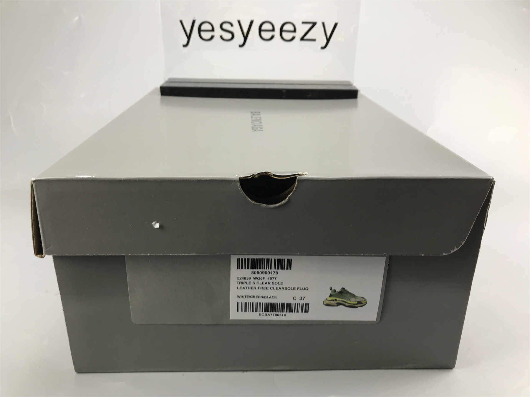 UA TRIPLE S CLEAR SOLE WHITE GREEN BLACK