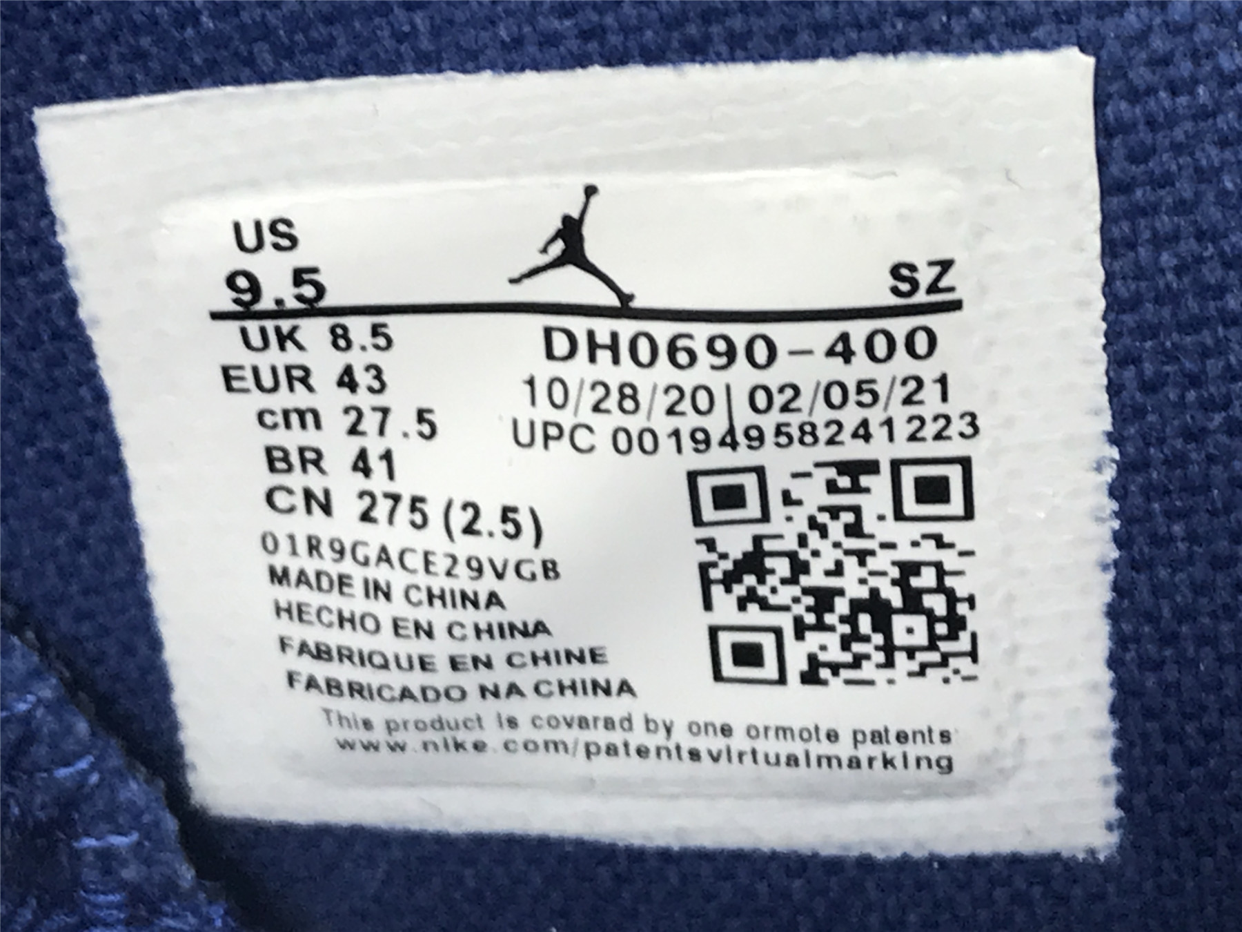 ua air jordan 6 N0r*h carolina blue