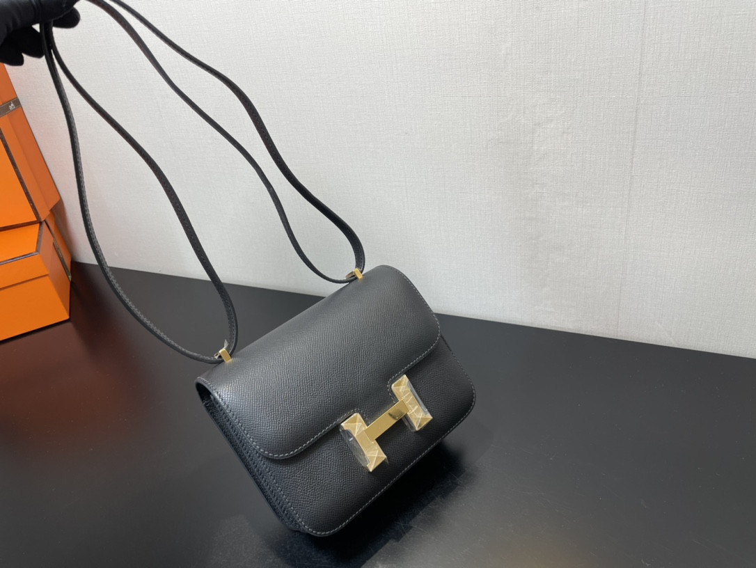 H**me5 Constance 24 Black Epsom 9.4" x 5.9" x 3"