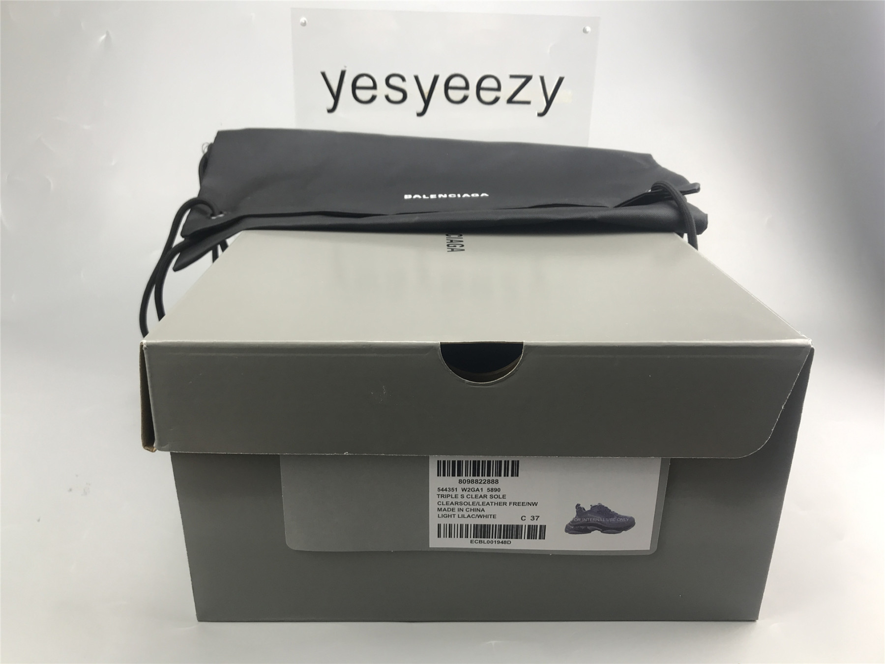 UA TRIPLE S CLEAR SOLE LIGHT LILAC WHITE