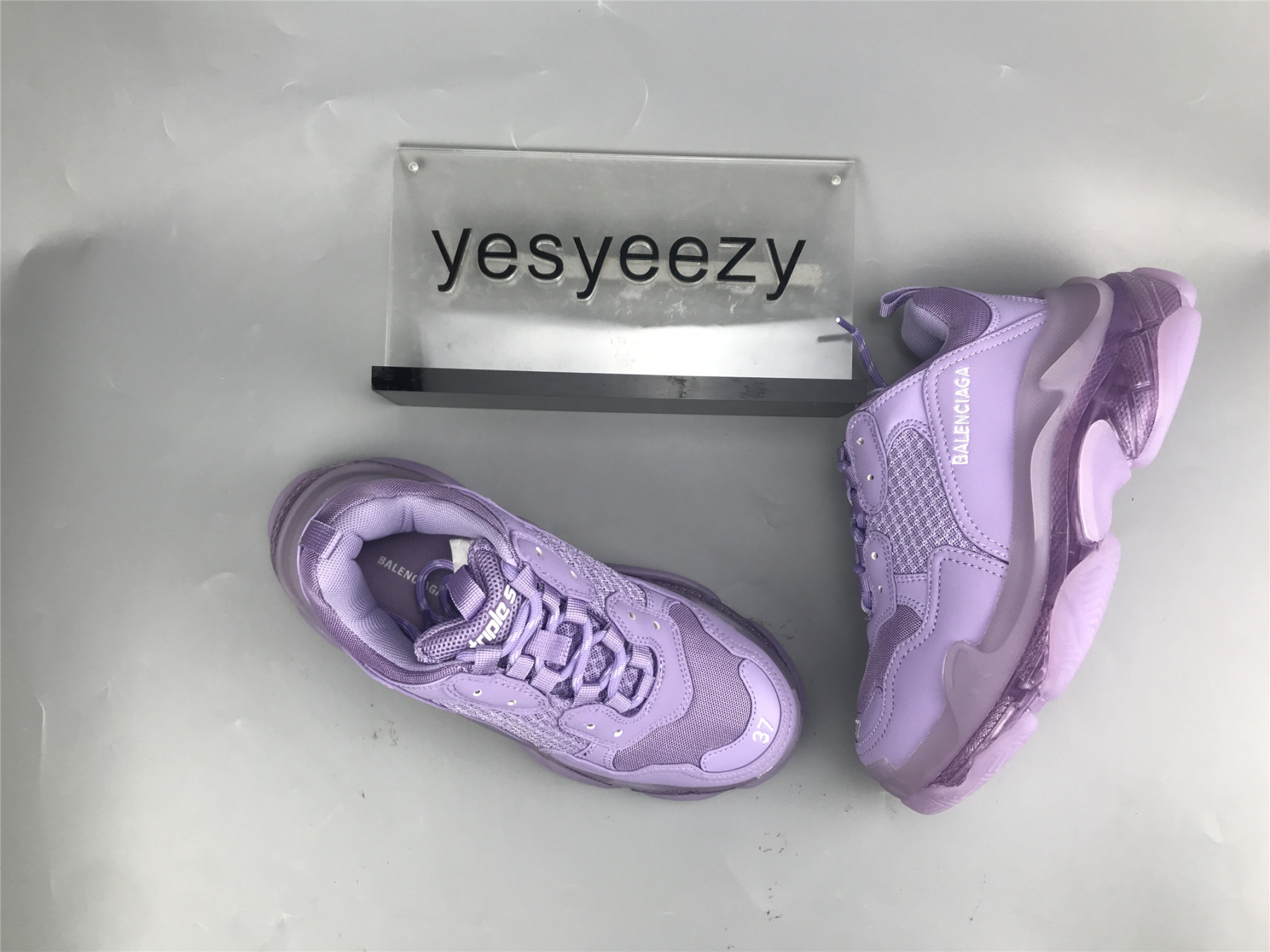UA TRIPLE S CLEAR SOLE LIGHT LILAC WHITE