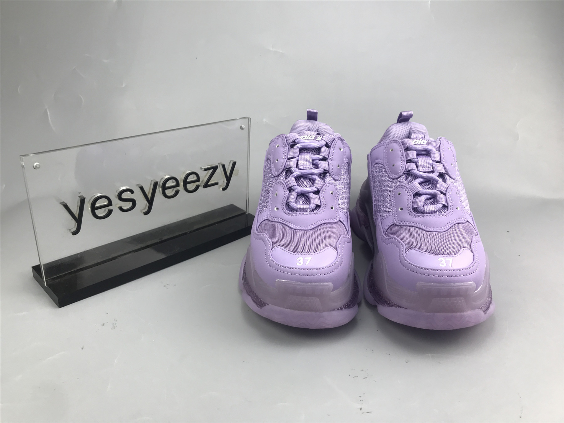 UA TRIPLE S CLEAR SOLE LIGHT LILAC WHITE