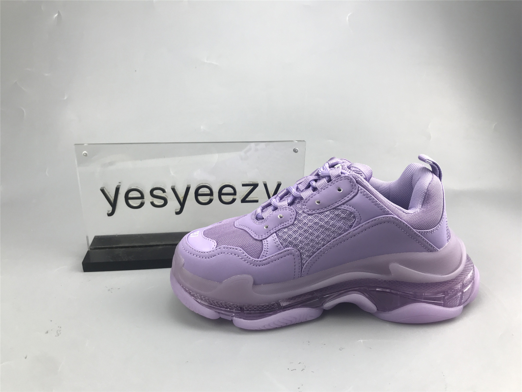 UA TRIPLE S CLEAR SOLE LIGHT LILAC WHITE